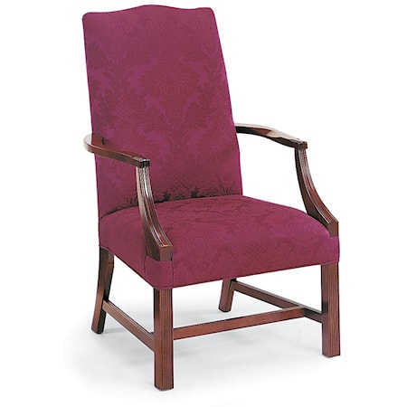 Exposed Wood Camel-Back Chair