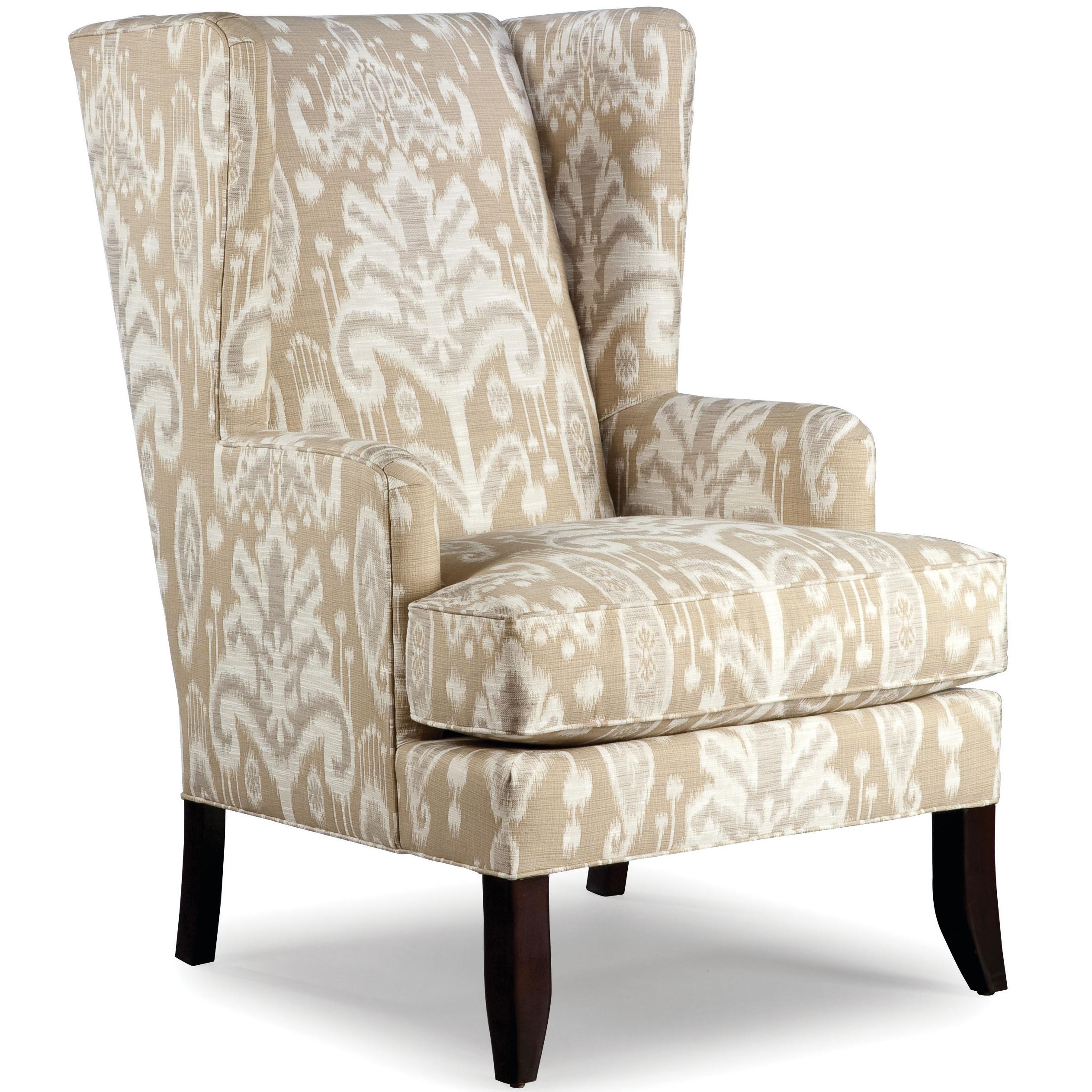 Fairfield Chairs Upholstered Wing Chair with Wood Legs Jacksonville