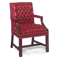 Button Tufted Lounge Chair with Nailhead Trim