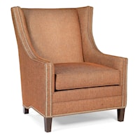 Upholstered Lounge Chair with Nailhead Trim