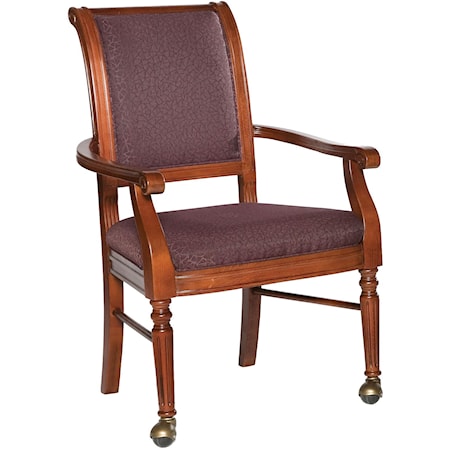 Picture Frame Arm Chair with Front Leg Casters