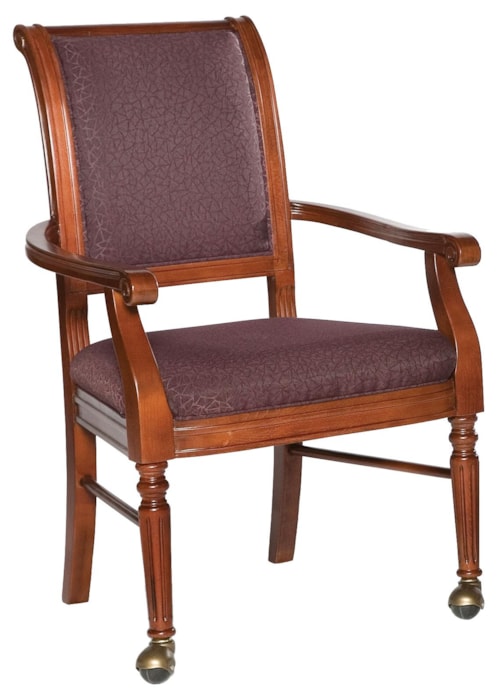 Picture Frame Arm Chair with Front Leg Casters