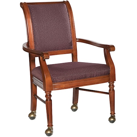 Picture Frame Arm Chair with Leg Casters