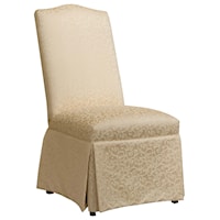 Upholstered Side Chair with Traditional Skirt