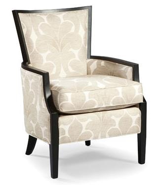 Traditional Lounge Chair w/ Exposed Wood