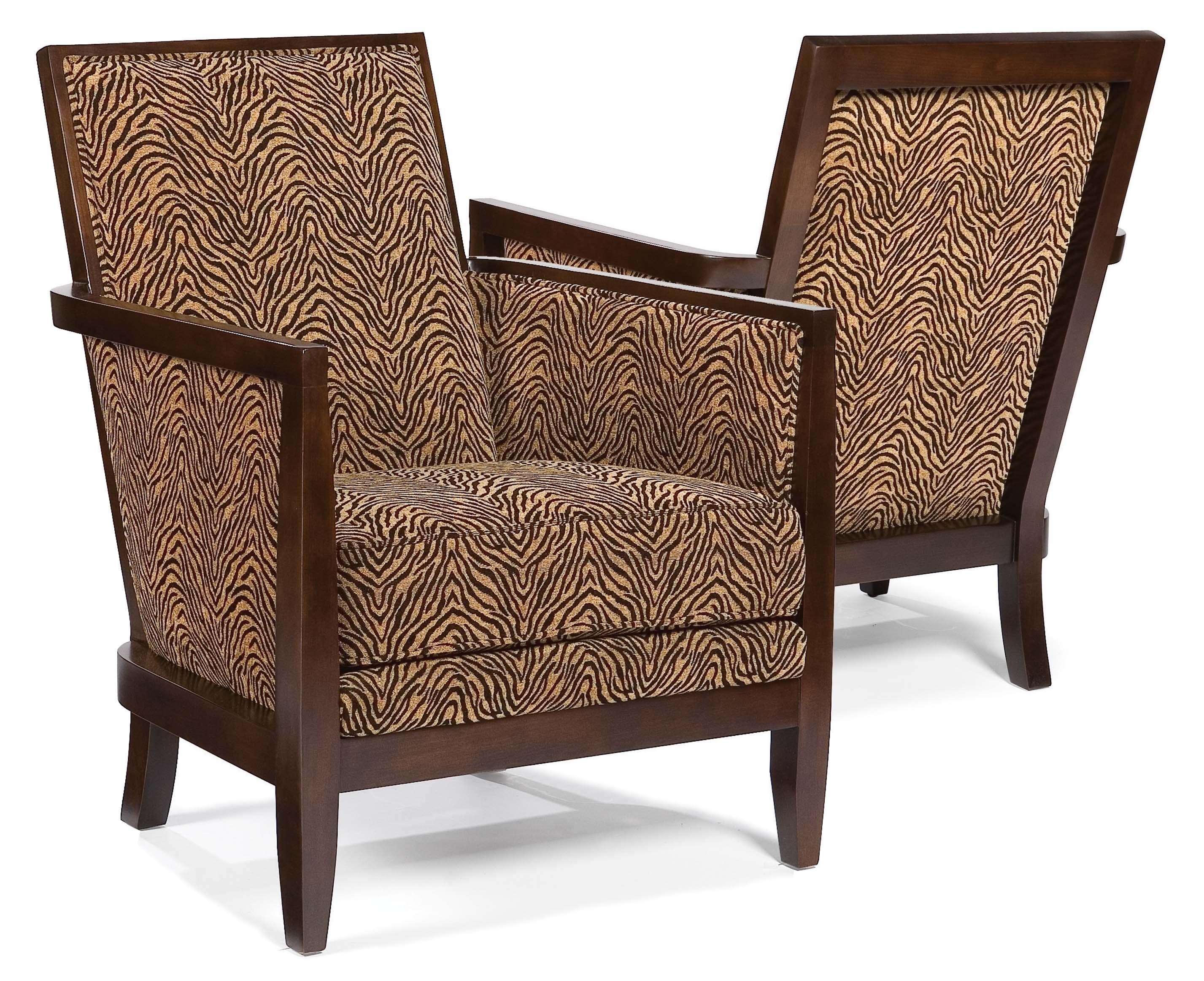 Fairfield Chairs 602501 Contemporary Geometric ExposedWood Chair