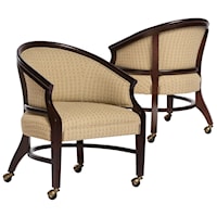 Wrap-Around Accent Chair with Casters