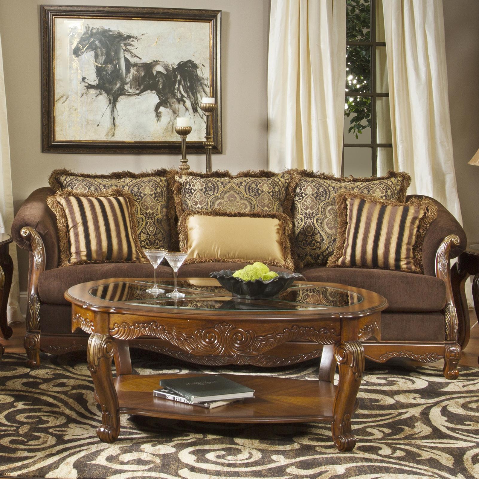 Fairmont Designs Versailles Stationary Sofa w\/ Acanthus Leaf Detailing  Dream Home Furniture 