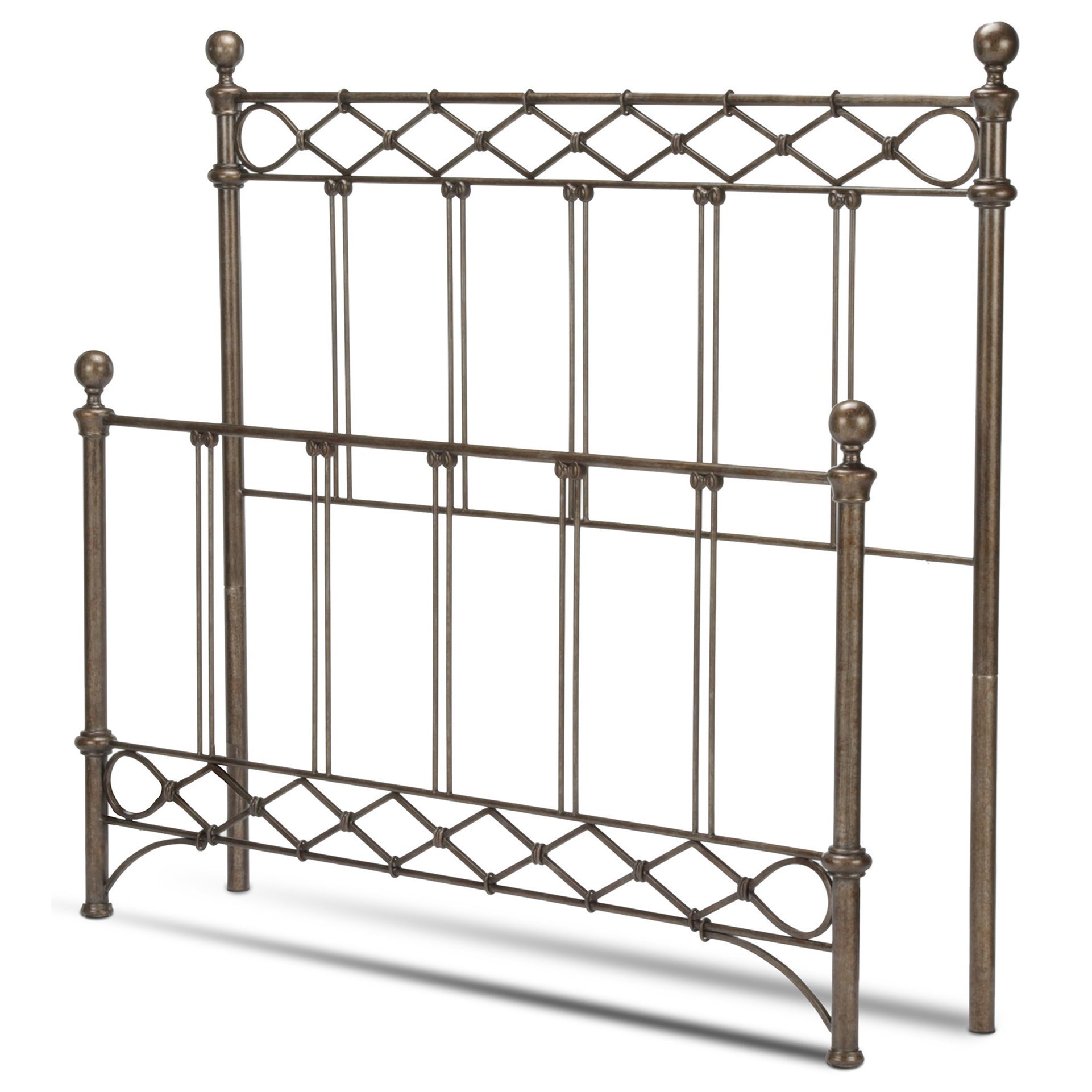 Fashion Bed Group Metal Beds Queen Argyle Metal Headboard ...