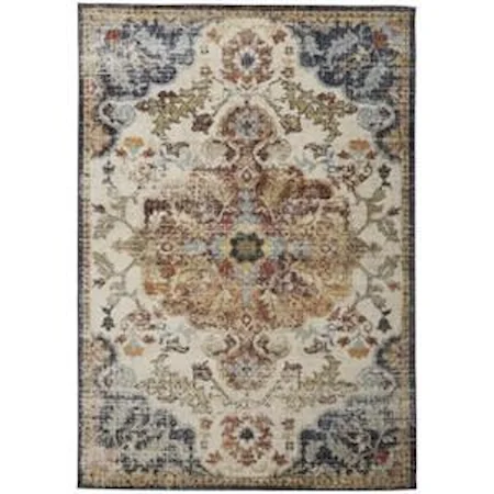 Blue-Red 7 x 10 Area Rug