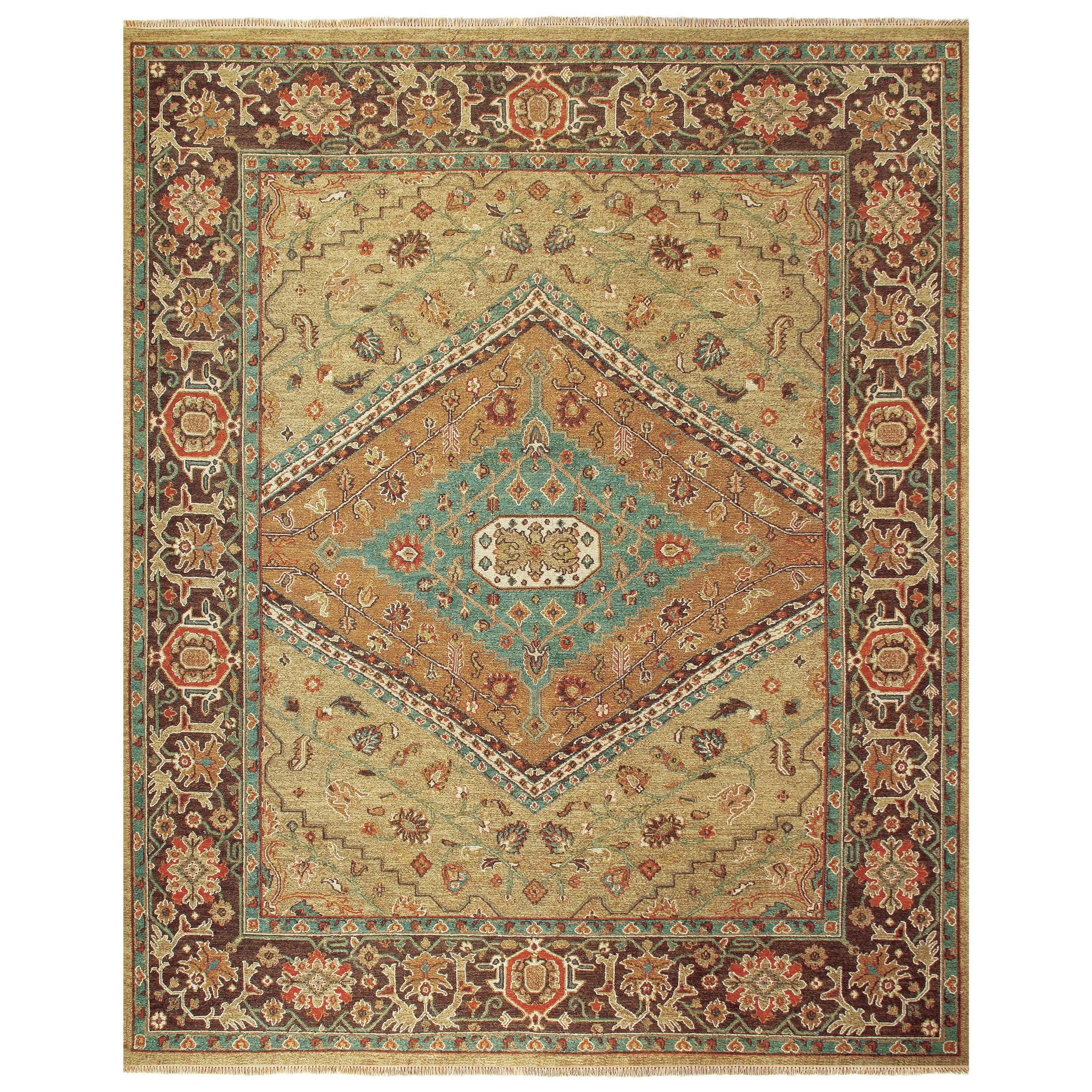 Feizy Rugs Goshen 5130640FGLDBRNE50 Gold/Brown 5'6" x 8'6" Area Rug