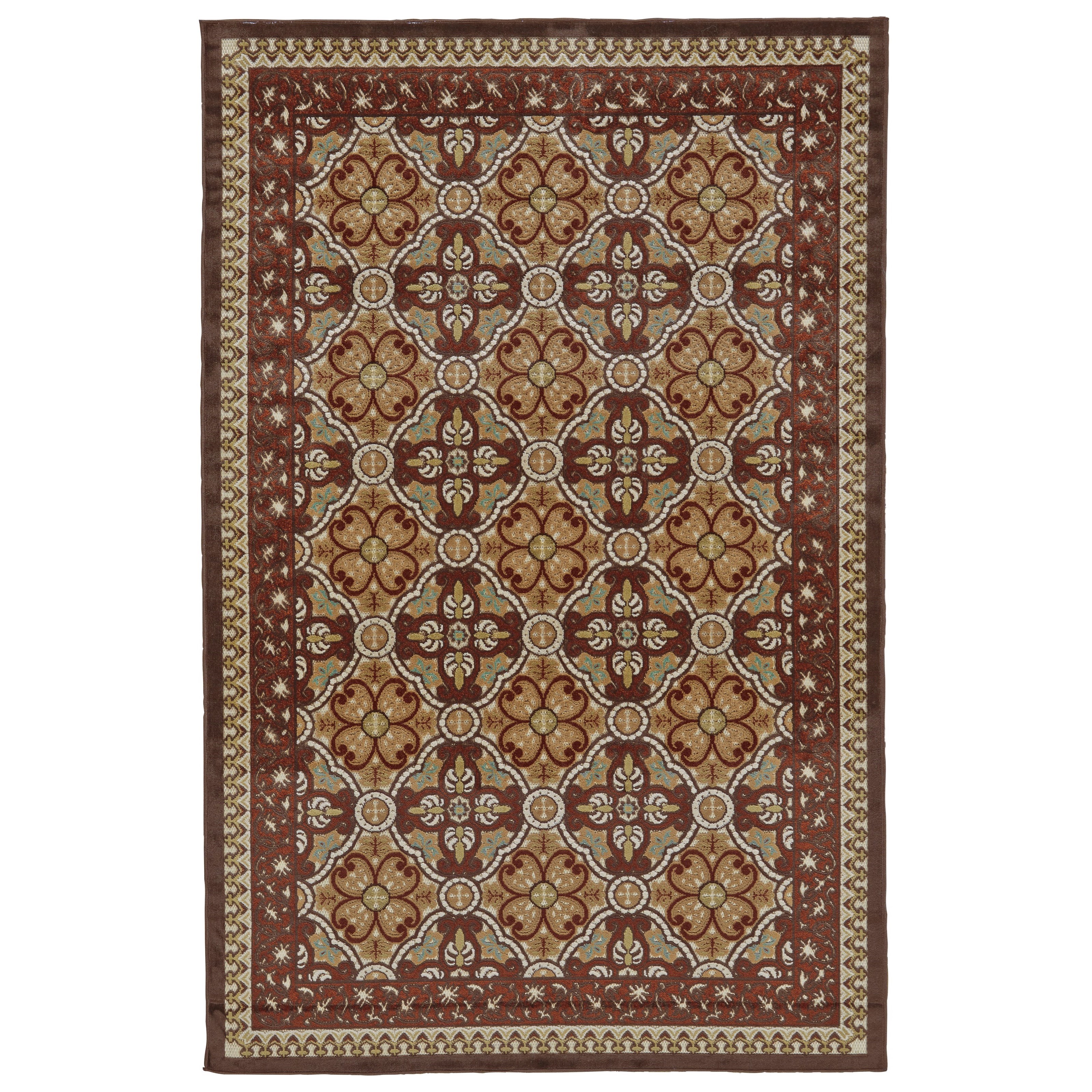 Sand/Terra Cotta 7'-6" X 10'-6" Area Rug