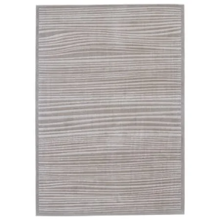 Taupe/White 5' x 8' Area Rug