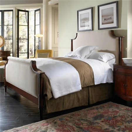 Upholstered Headboard and Footboard Bed