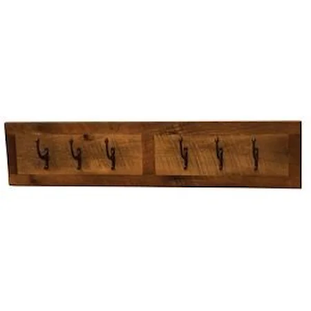 WALL COAT RACK WITH 6 PEGS