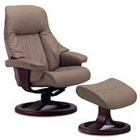Contemporary Small Reclining Chair and Ottoman