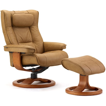 Small Recliner and Ottoman Set