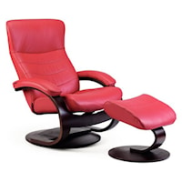 Contemporary Large Reclining Chair and Ottoman