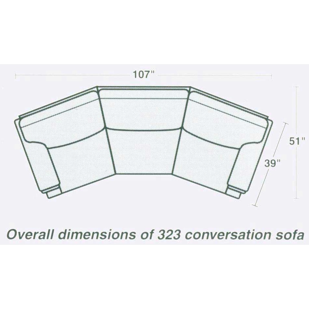 Flexsteel Vail 107" Conversation Sofa