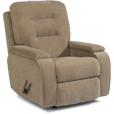 Swivel Glider Recliner with Channeled Back