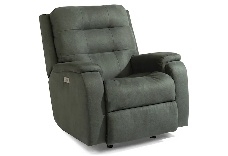 Arlo Power Headrest and Lumbar Rocking Recliner by Flexsteel at Simon's Furniture