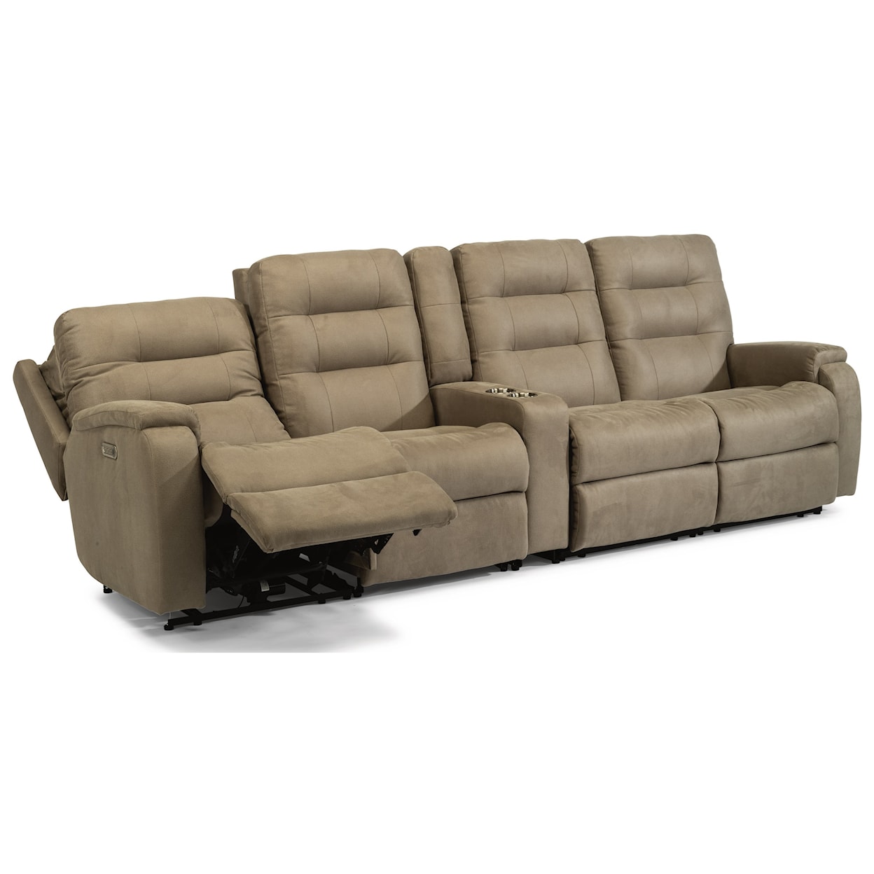 Flexsteel Arlo 5-Pc Pwr Headrest & Lumbar Rec Sectional