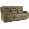 Flexsteel Arlo Power Headrest and Lumbar Reclining Sofa