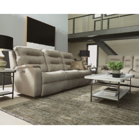 Power Headrest and Lumbar Reclining Sofa