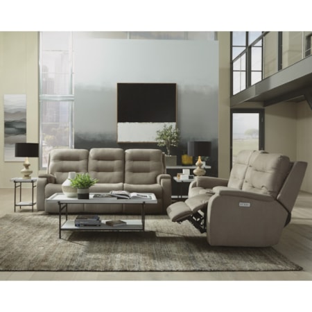 Power Headrest and Lumbar Reclining Sofa