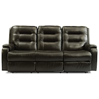Contemporary Power Reclining Sofa with Power Headrests