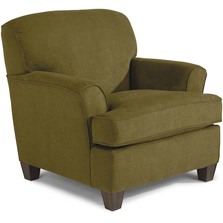 Casual Chair with Rounded Flare Arms