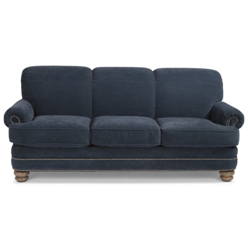 Traditional Rolled Back Sofa