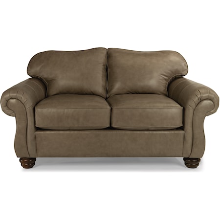 Traditional Loveseat with Rolled Arms