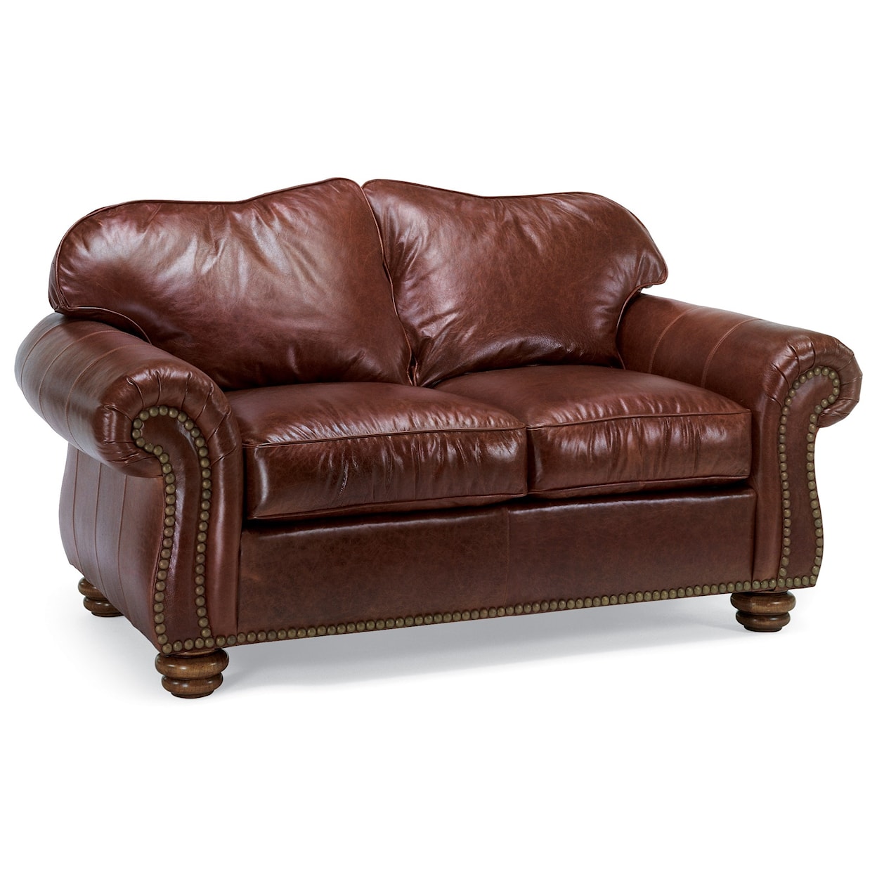 Flexsteel Bexley Love Seat with Nails