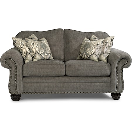 Traditional Love Seat with Nailhead Trim