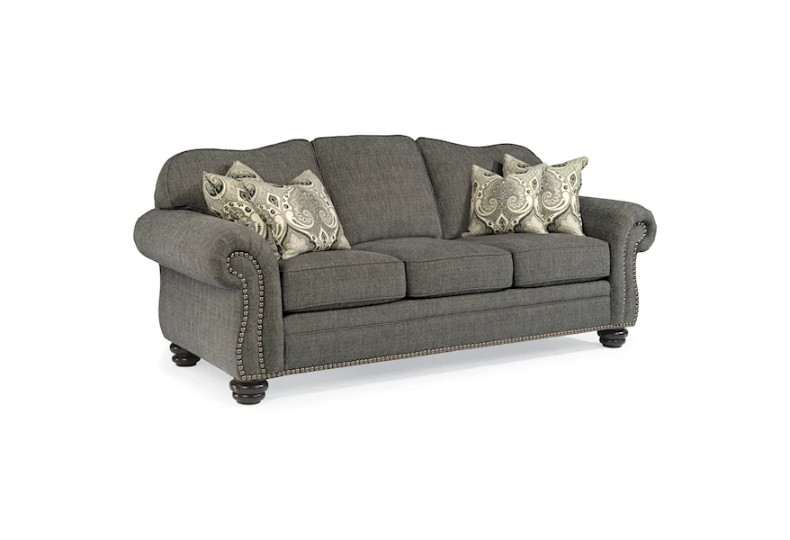 Bexley Sofa w/ Nails  by Flexsteel at Westrich Furniture & Appliances