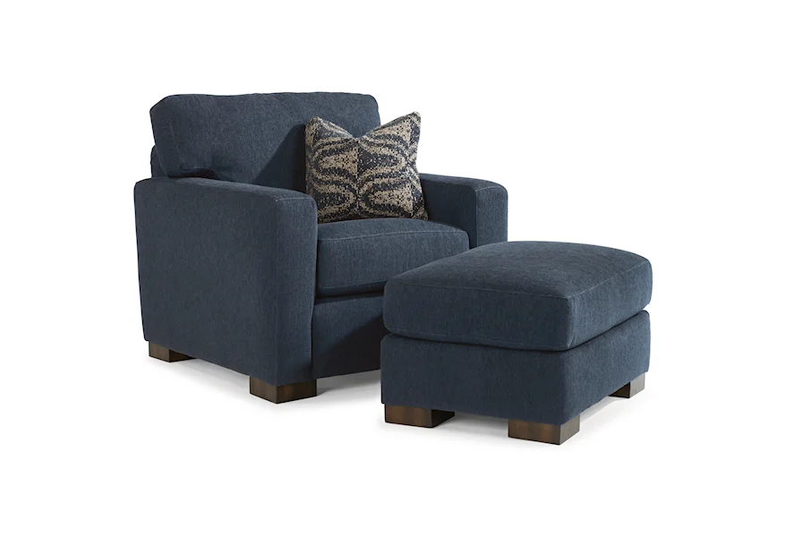 Bryant Chair and Ottoman by Flexsteel at VanDrie Home Furnishings