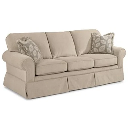 Casual Sofa with Skirted Base