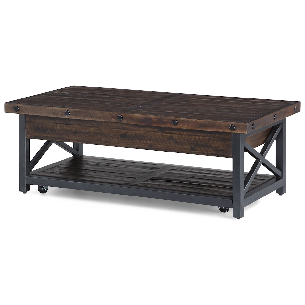 Flexsteel Wynwood Collection Carpenter Rectangle Lift-Top Cocktail Table