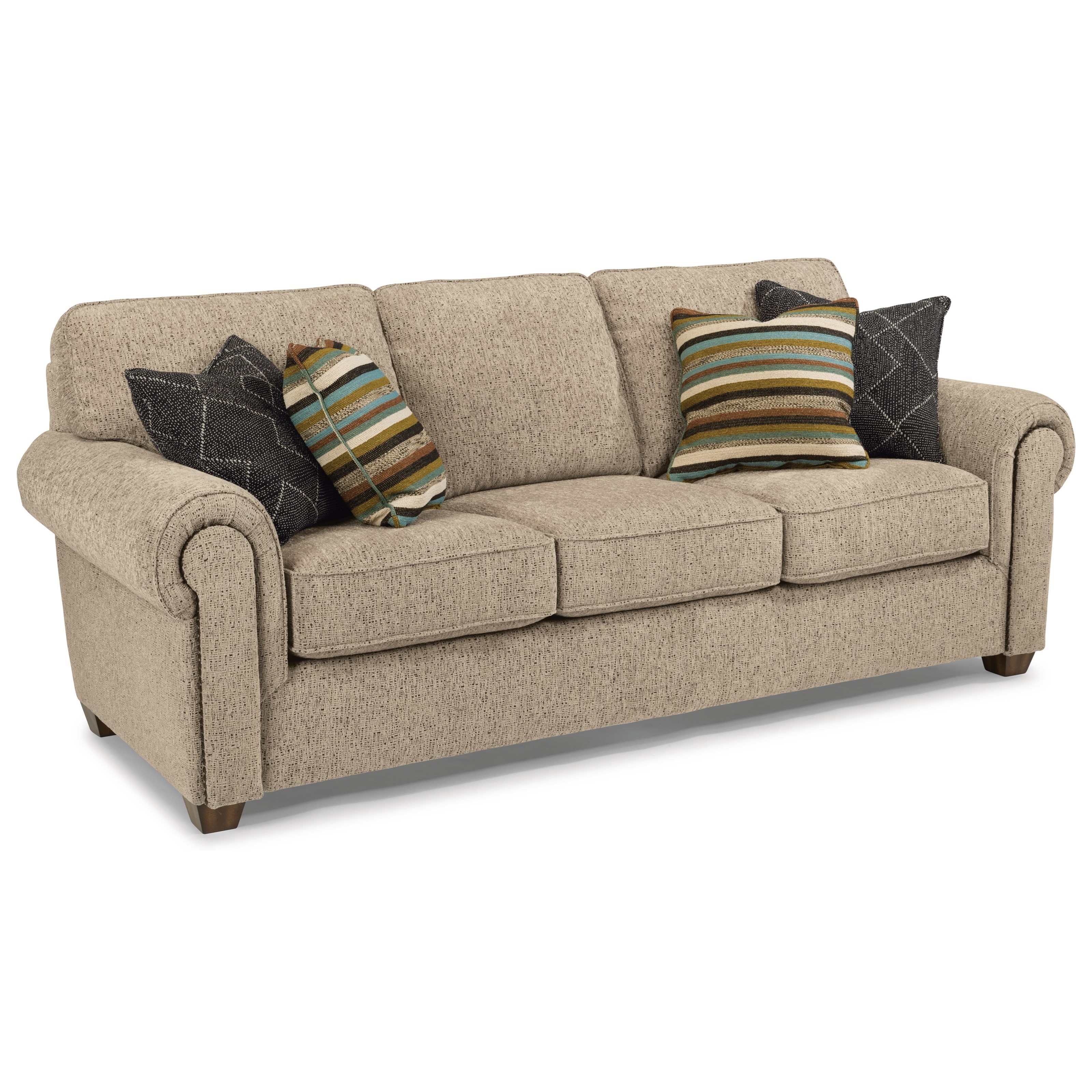 Flexsteel Carson 793631 42280 Customizable Sofa with Rolled Arms Westrich Furniture