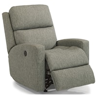 Contemporary Power Rocking Recliner with Power Headrest and USB Port
