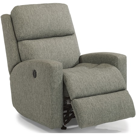 Contemporary Power Rocking Recliner with Power Headrest and USB Port