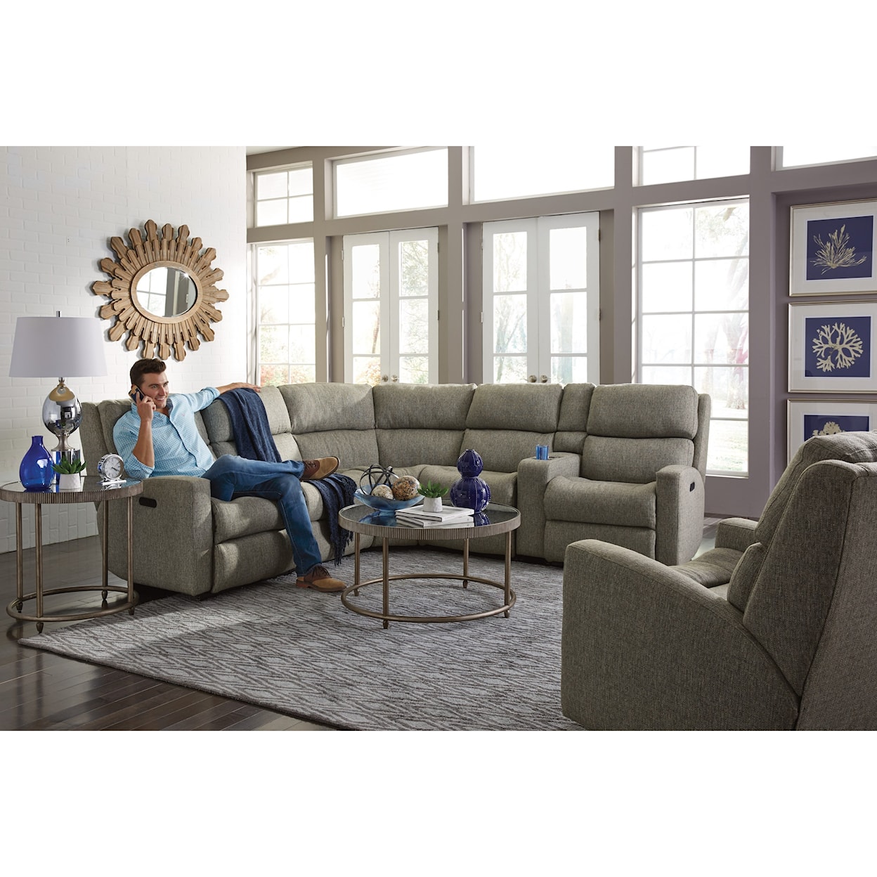 Flexsteel Catalina 6 Piece Manual Reclining Sectional