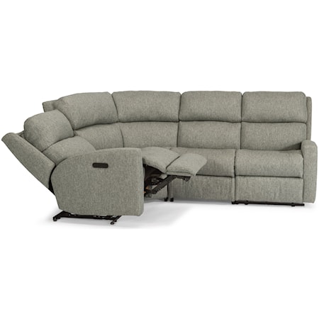 Four Piece Power Reclining Sectional Sofa with Power Adjustable Headrests and USB Ports