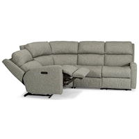 Four Piece Power Reclining Sectional Sofa with Power Adjustable Headrests and USB Ports