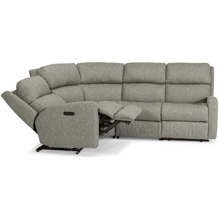 4 Pc Reclining Sectional w/ Pwr Headrests