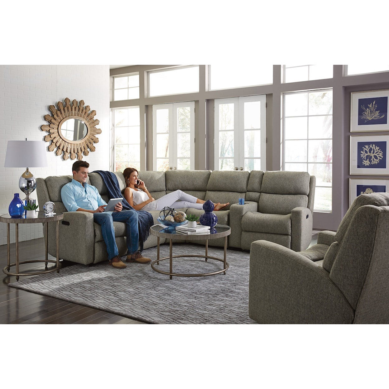 Flexsteel Catalina 6 Piece Power Reclining Sectional