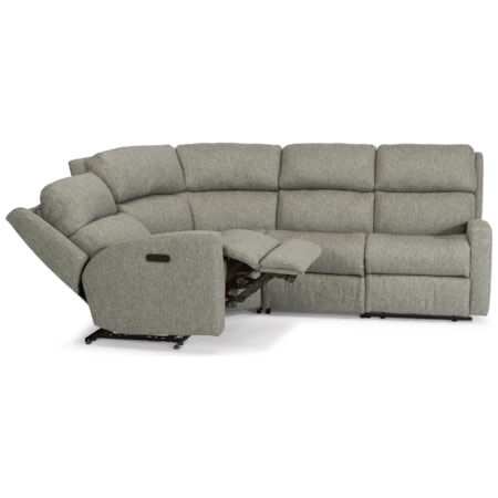 4 Pc Reclining Sectional w/ Pwr Headrests