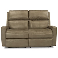 Contemporary Casual Reclining Loveseat
