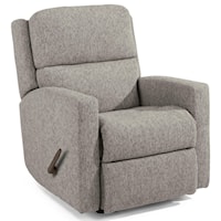 Transitional Swivel Gliding Recliner with Rolled Arms